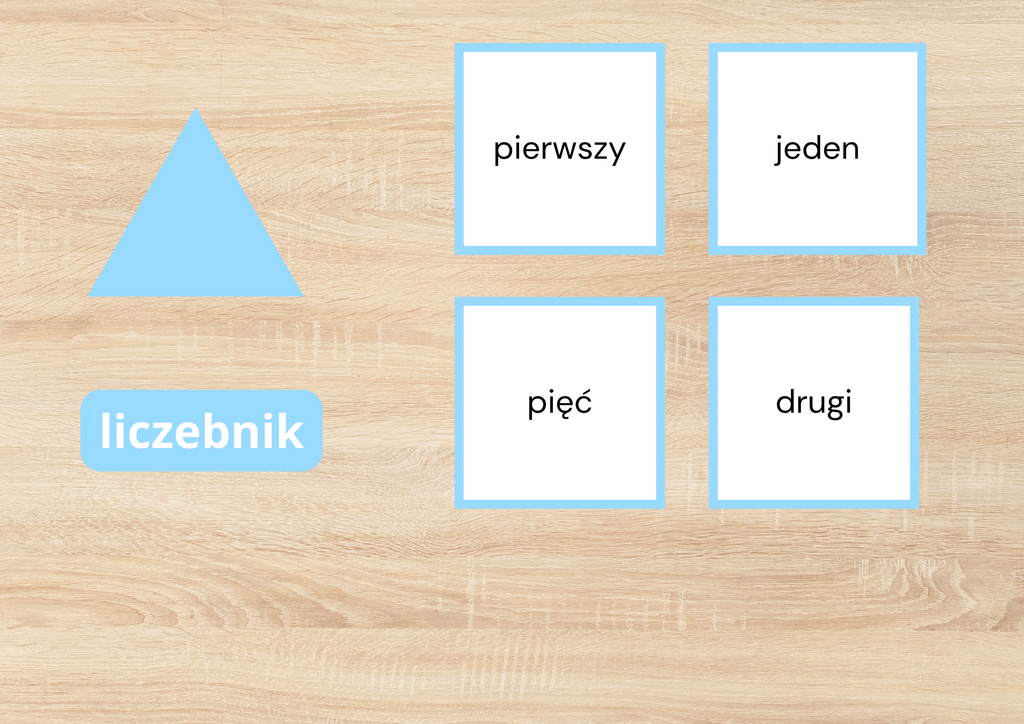Liczebnik Montessori – karty do nauki części mowy PDF