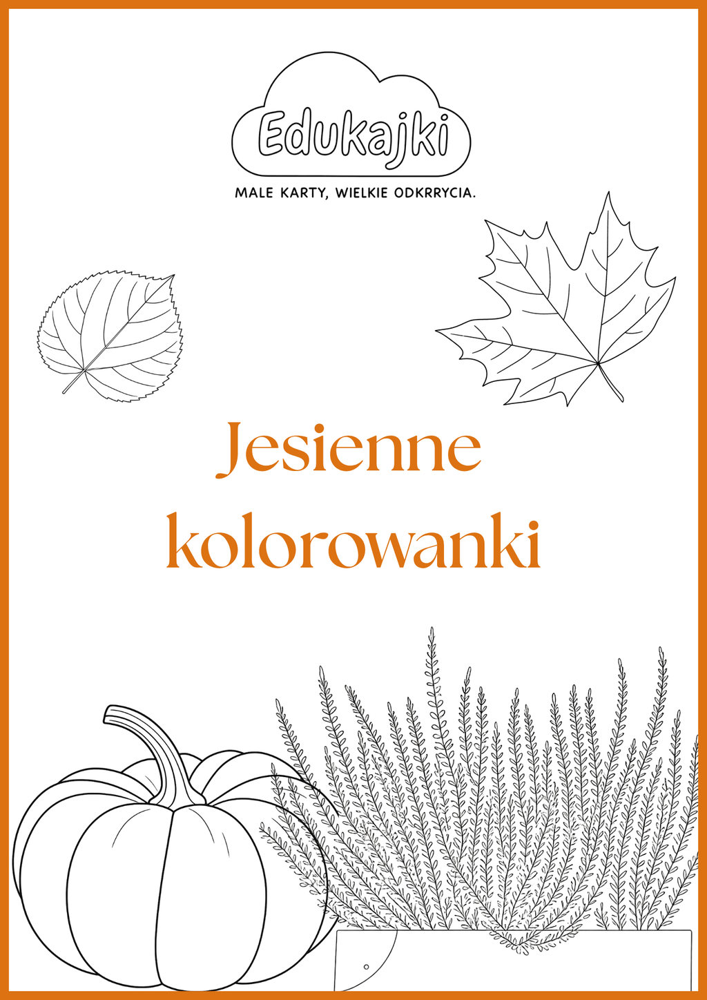 🍂 Jesienne kolorowanki – zestaw 35 kolorowanek PDF