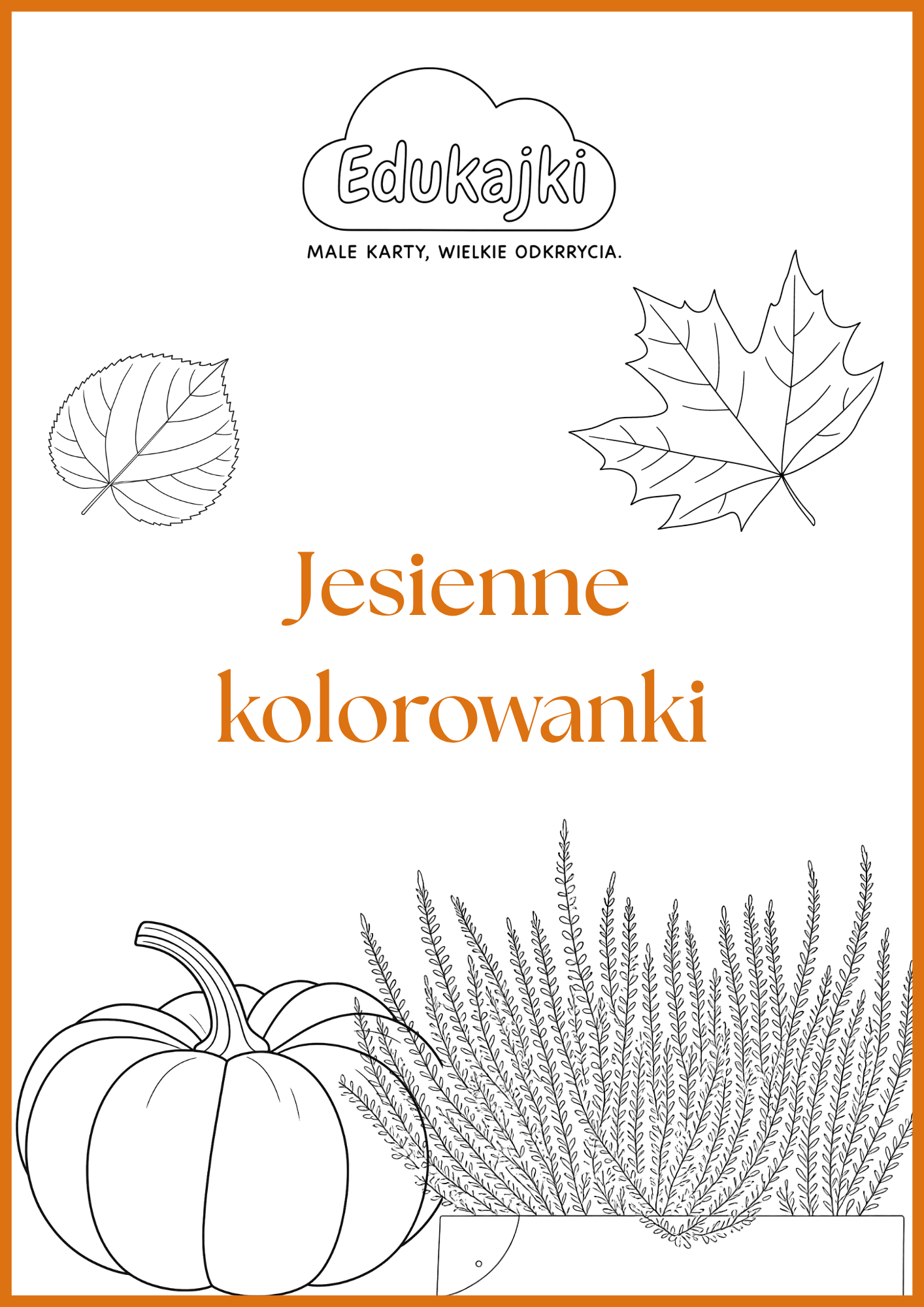 🍂 Jesienne kolorowanki – zestaw 35 kolorowanek PDF