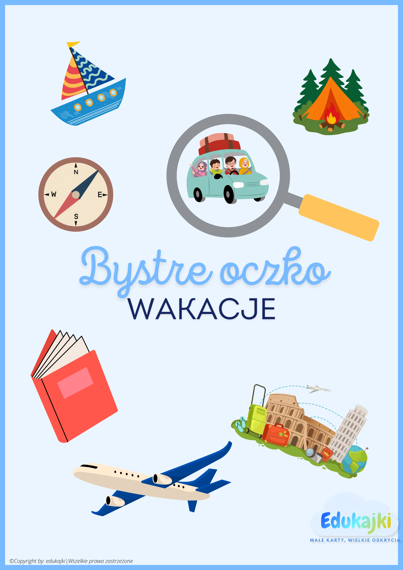 👀 Bystre oczko – Wakacje | gra PDF do druku