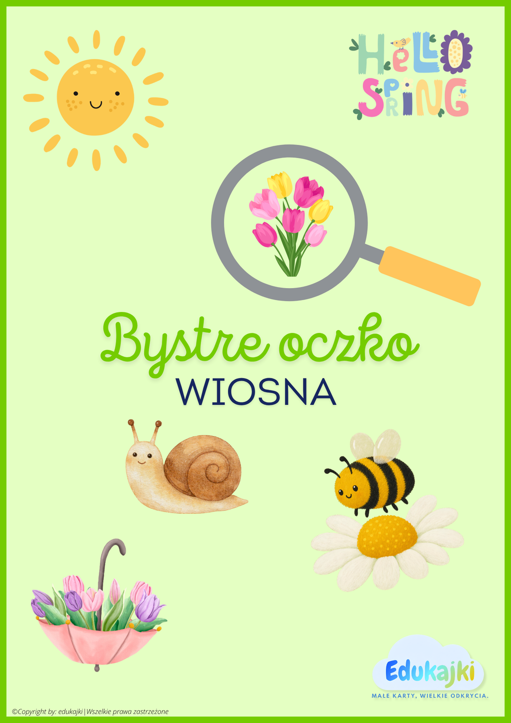 👀 Bystre oczko – Wiosna | gra PDF do druku