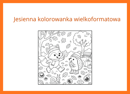 🍂 Jesienna kolorowanka wielkoformatowa – 12 stron | PDF do druku