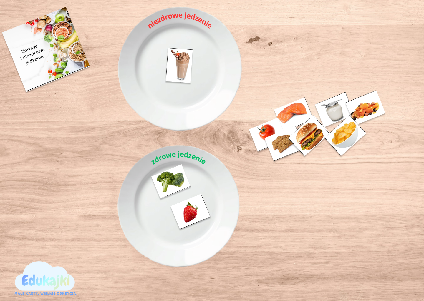 Zdrowe i niezdrowe jedzenie.