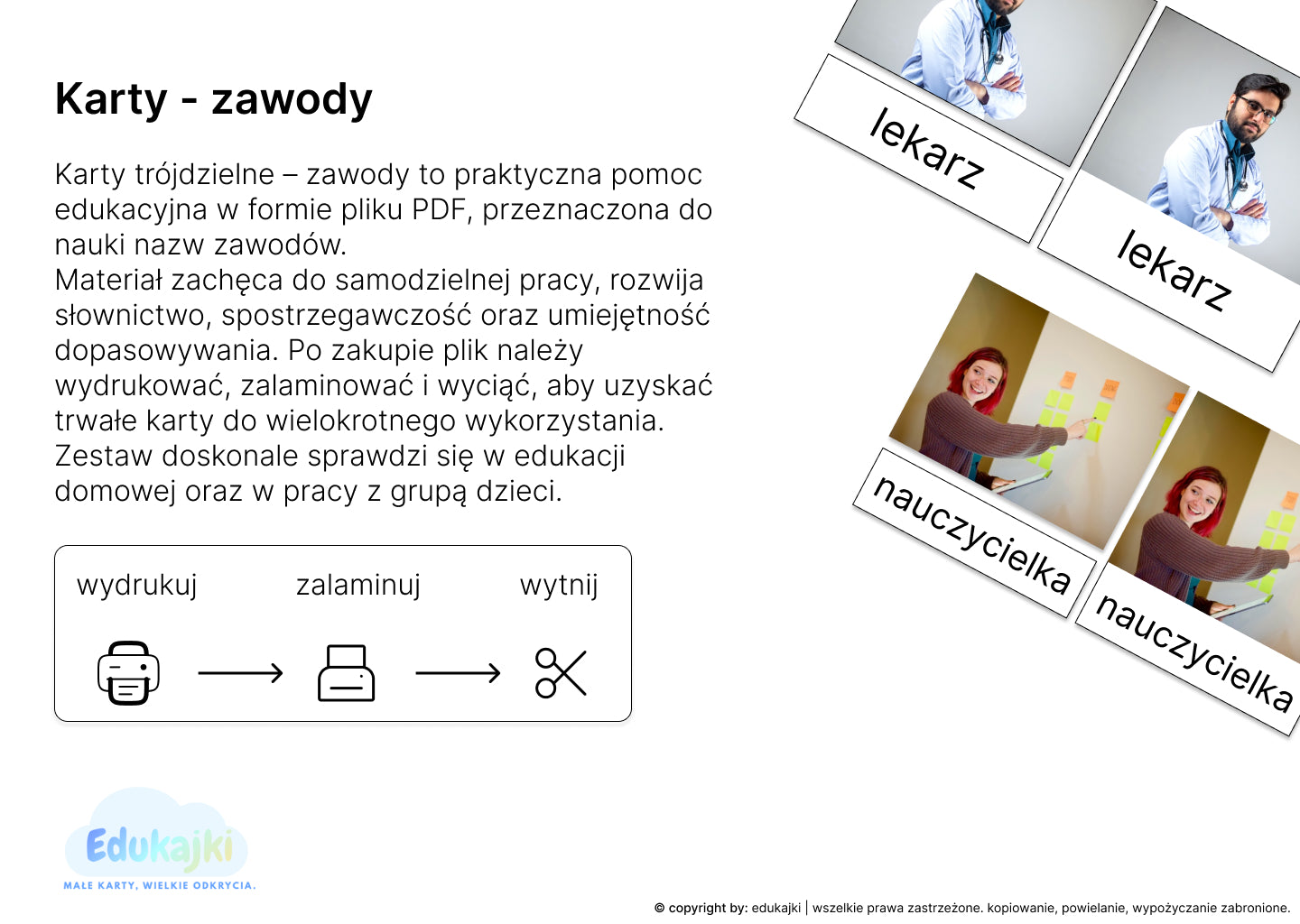 Zawody - karty trójdzielne