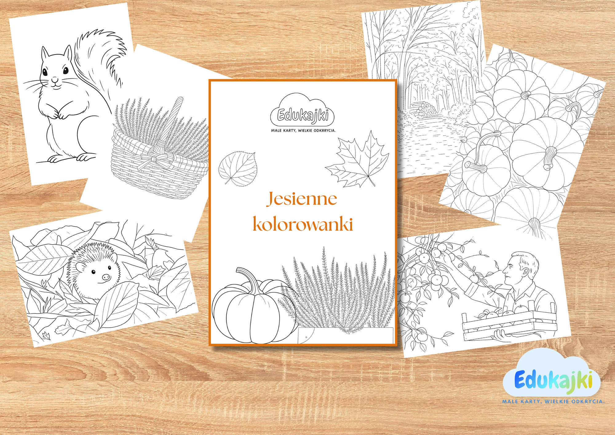 🍂 Jesienne kolorowanki – zestaw 35 kolorowanek PDF